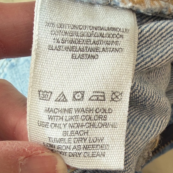 Free People light blue denim jeans raw hem size 28 - Picture 11 of 14